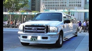 東京駅前に巨大リムジン出現でザワつく瞬間!! Ford Excursion Stretch