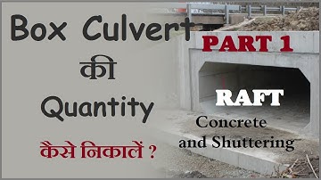 Box Culvert Quantity Calculation | Raft/Bottom Slab Quantity (Concrete and Shuttering)
