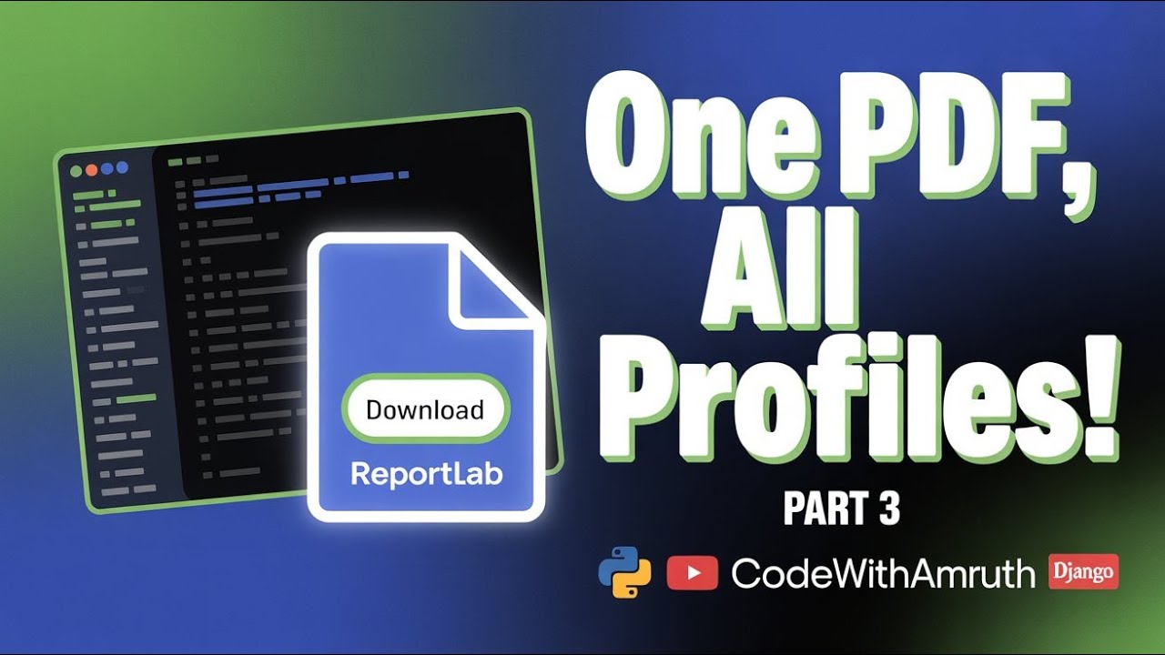 Django ReportLab Tutorial - Part 3: One-Click PDF with All Profiles