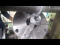 Bevel geare cutting on harizontal miling machine.