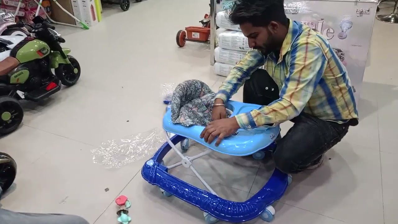 Baby walker unboxing in Punjabi|  Walker ko kaise assemble Karen | How To adjust baby walker height 