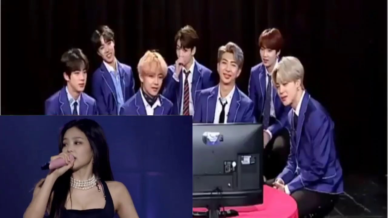 BTS - reaction - BlackPink - Really - In stage korea #kpop