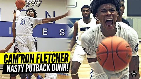 CAM'RON FLETCHER NASTY PUTBACK DUNK IN VASHON HOME...