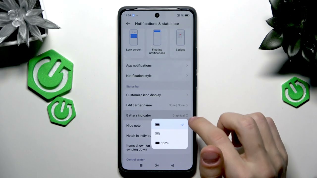POCO M8 5G – Как отобразить процент заряда батареи в строке состояния