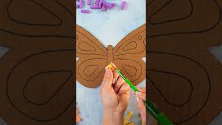 Colorful 3D Paper Butterfly with Crayola Products  🦋 #shorts