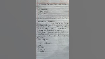 Application for Bonafide certificate