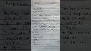Application for Bonafide certificate
