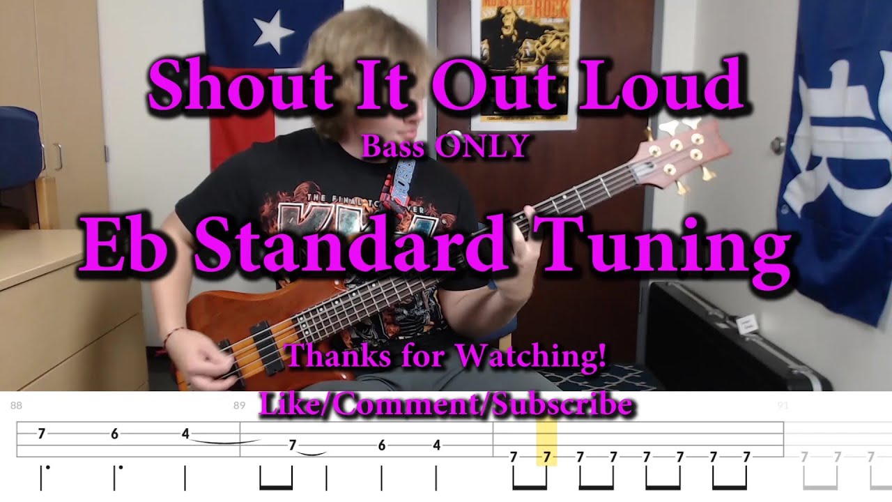 Shout It Out Loud Kiss Bass Cover With Tabs Youtube Shout It Out Loud Kiss Bass Cover With Tabs Youtube