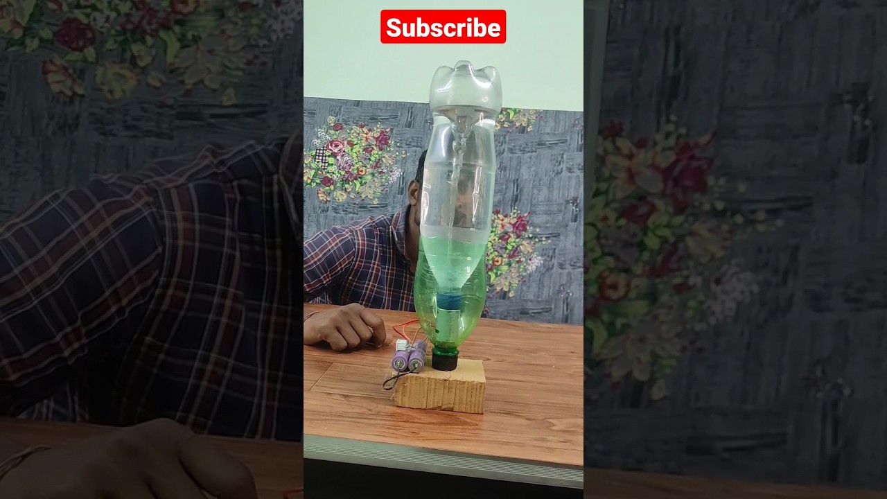 Homemade water bottle whirlpool 