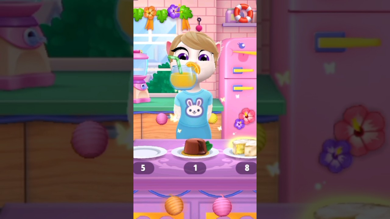 My talking angela eating