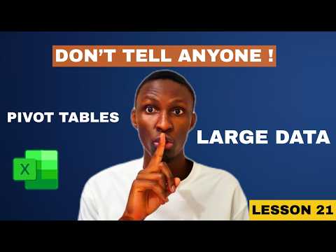 How Pivot Tables help Beginners to Summarize Large Data | Lesson 21