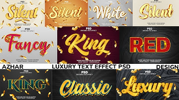 Luxury Text Effect | 3D Text Photoshop | Photopea Text Psd File | Editable Part 22 Tutorial