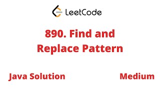 890.  Find and Replace Pattern || java Solution