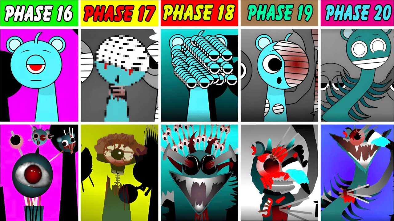 All 16-20 Original Sprunki Phase VS All But Alive Phases In Incredibox Sprunki