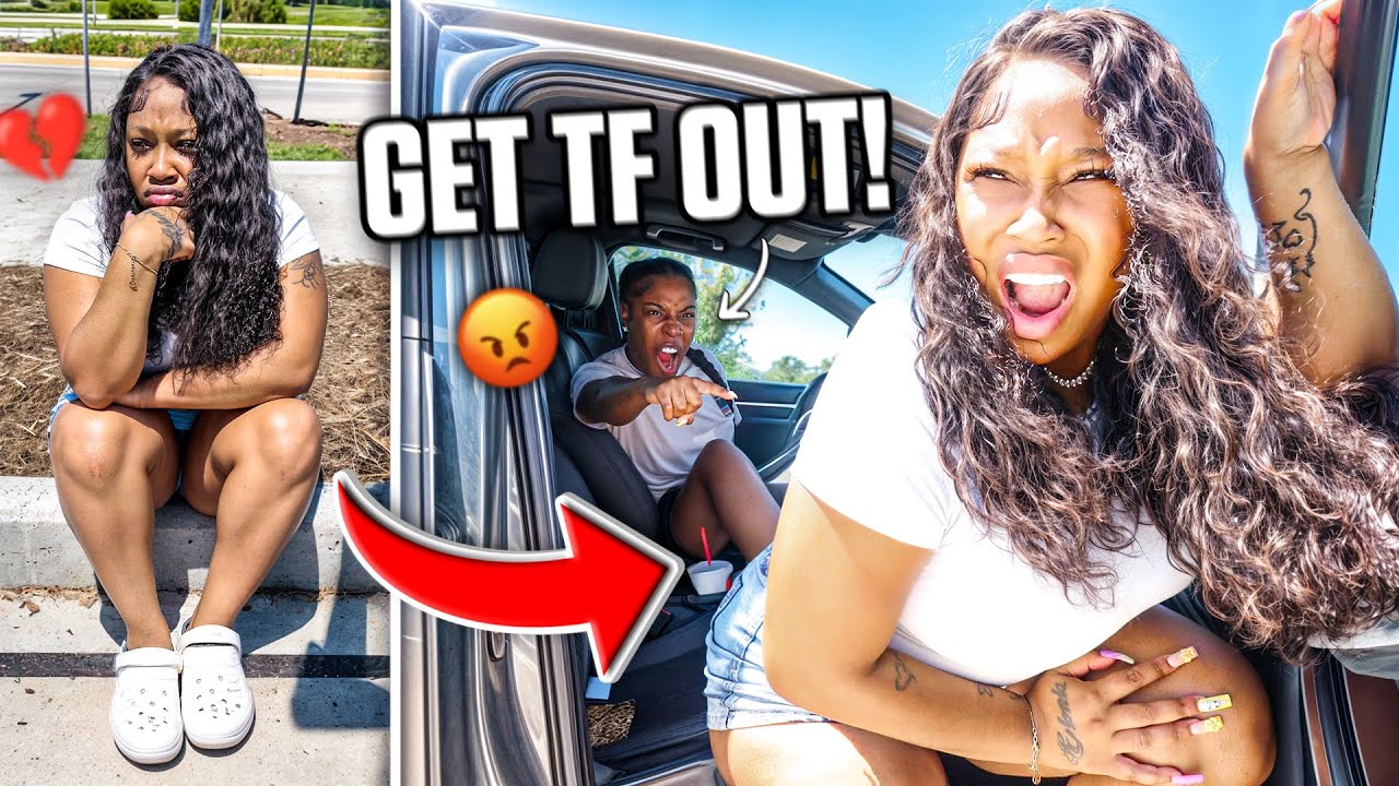 ВЫГНАЛ СВОЮ ДЕВУШКУ ИЗ МАШИНЫ, А ПОТОМ ОСТАВИЛ ЕЕ, ЧТОБЫ ПОСМОТРЕТЬ НА ЕЕ РЕАКЦИЮ!!