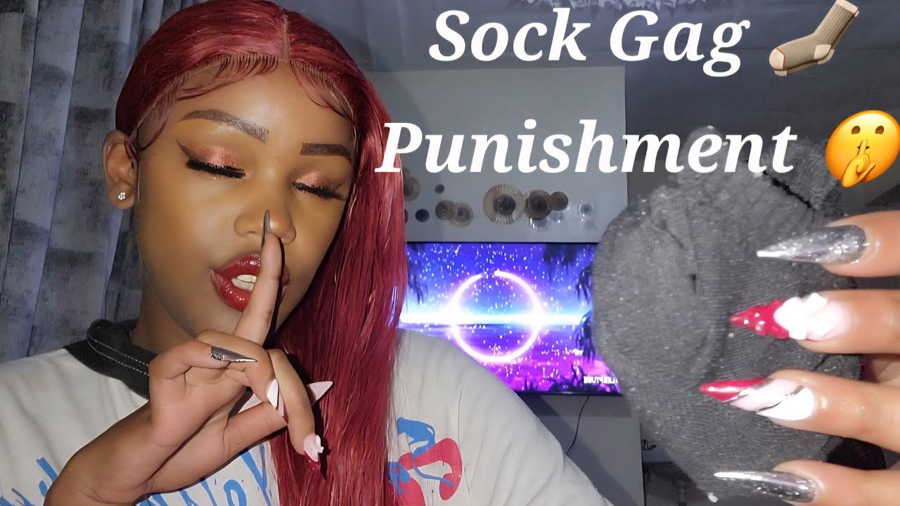 ASMR ~ Sock Gag Punishment Shushing You 🤫  Highly Requested ✨️