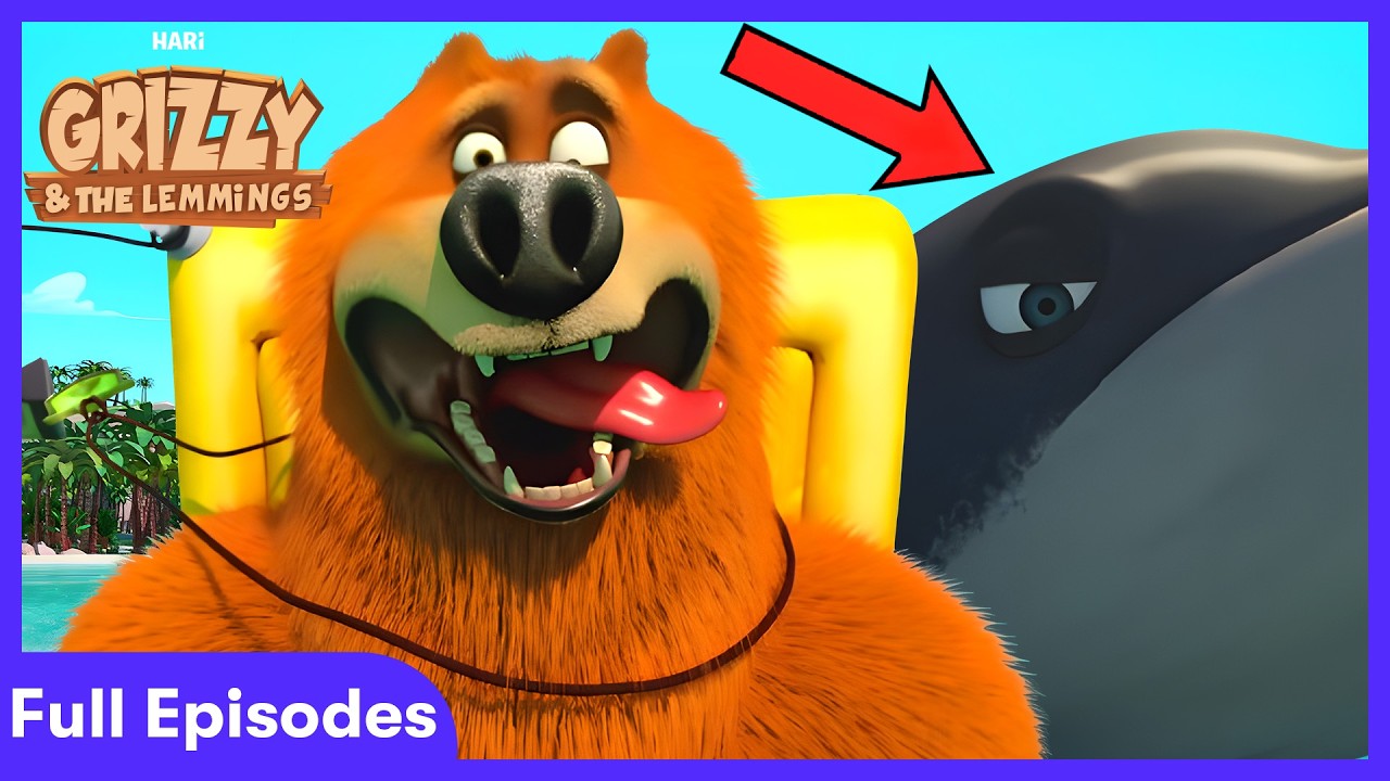 Новый питомец Гриззи — кит! 🐳🌊🐚🐻 | Гриззи и лемминги. Полные серии | WildBrain Kids