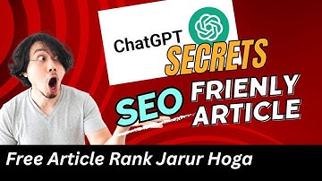 AdSense & SEO Success: How i Write High-Ranking Articles with Chat GPT