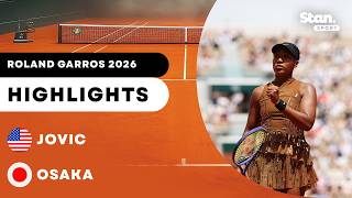 Jovic v Osaka Highlights | Women's Third Round | Roland-Garros 2026