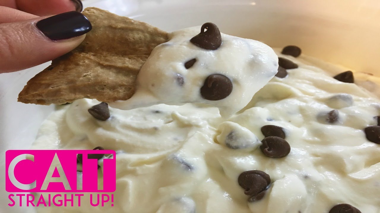 Cannoli Dip Easy Homemade Dip & Chips Recipe Cait Straight Up YouTube