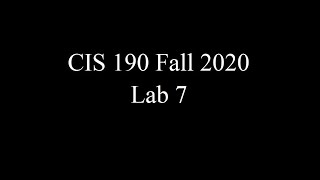 CIS 190 Fall 2020 - Lab 7 - Headers