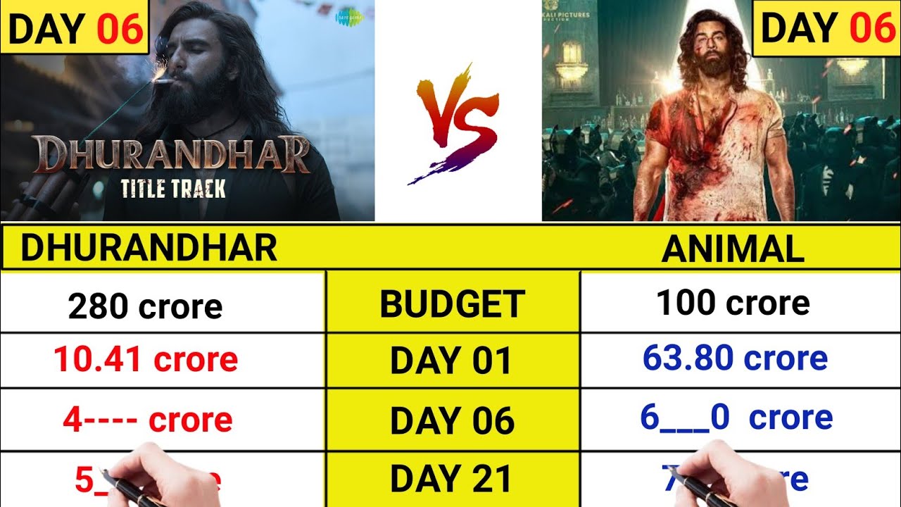 Dhurandhar movie day 6 collection|Animal|Dhurandhar business|Ranveer Singh| topalways 