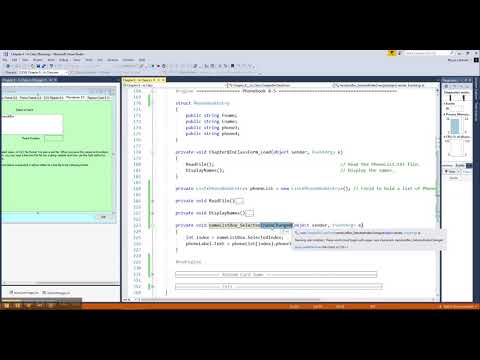 C#   Chapter 8   Processing Data   Part 16 PhoneBook 8 5 3 swf