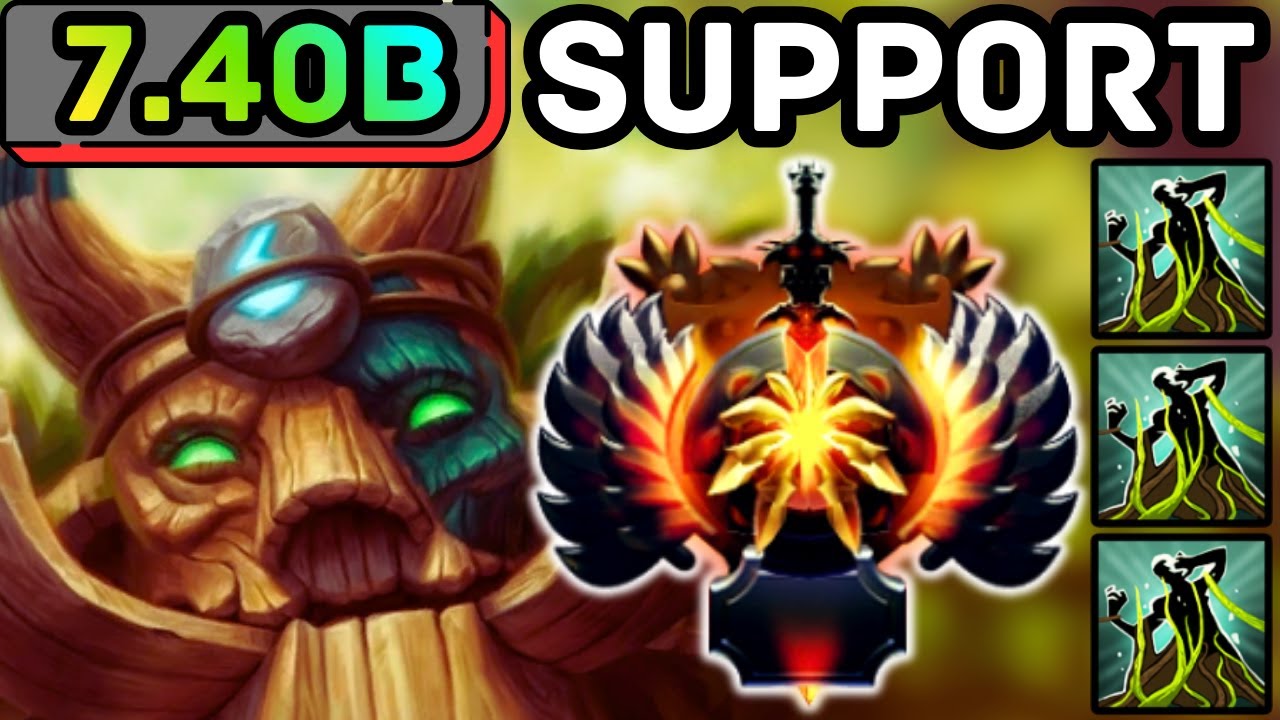 🔥 NEW PATCH 7.40b !!! TREANT PROTECTOR HARD SUPPORT ROOTS EVERYONE DOTA 2 GAMEPLAY 🔥