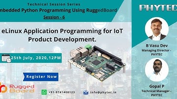Technical Session-6: eLinux Application programming for IoT Product Development