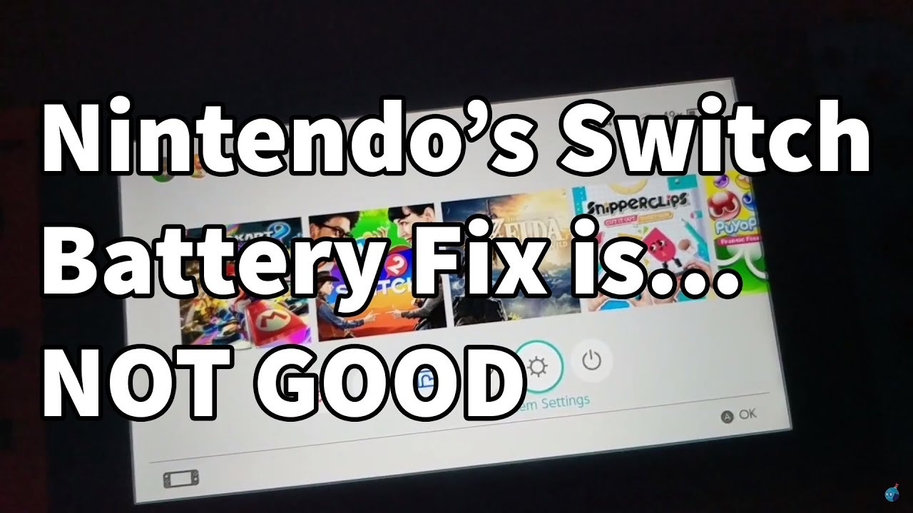 Nintendo Has a Solution For the Switch's Battery Indicator Issue