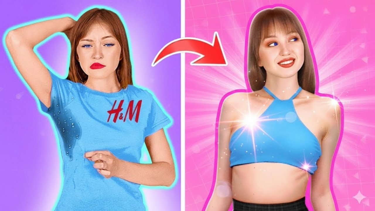 IDE MODE RAMBUT PIRANG 123 GO! VS COKLAT || Trik Busana DIY Cerdas dan Ide Melipat Pakaian