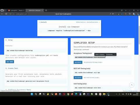 Видео 4 Установка Codeception