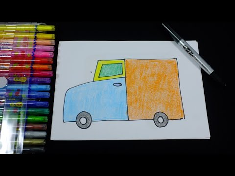 Video Cách vẽ xe tải đơn giản dành cho trẻ mầm non/ How to... - youtube