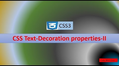 Text Decoration CSS tutorial in Hindi | CSS3