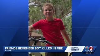 Friends remember boy killed in Palm Bay house fire
