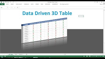 Info-graphics:  Data Driven 3D Table in Excel