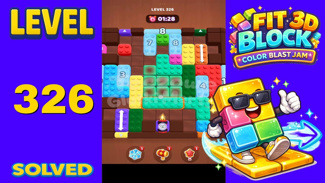 Fit Block 3D – Level 326 | Walkthrough Fast & Clean Solution