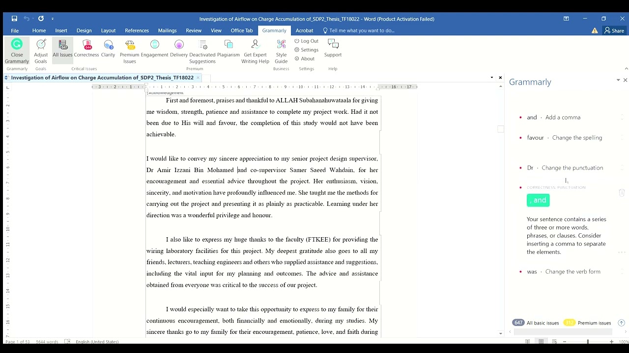 USE Grammarly to check grammar and spelling