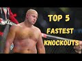 The Legend Fedor Emelianenko || Top 5 Fastest Knockouts