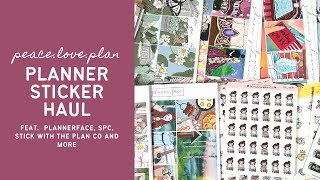PLANNER STICKER HAUL | feat. Plannerface #ad, Scribble Prints Co, Stick With The Plan Co and more