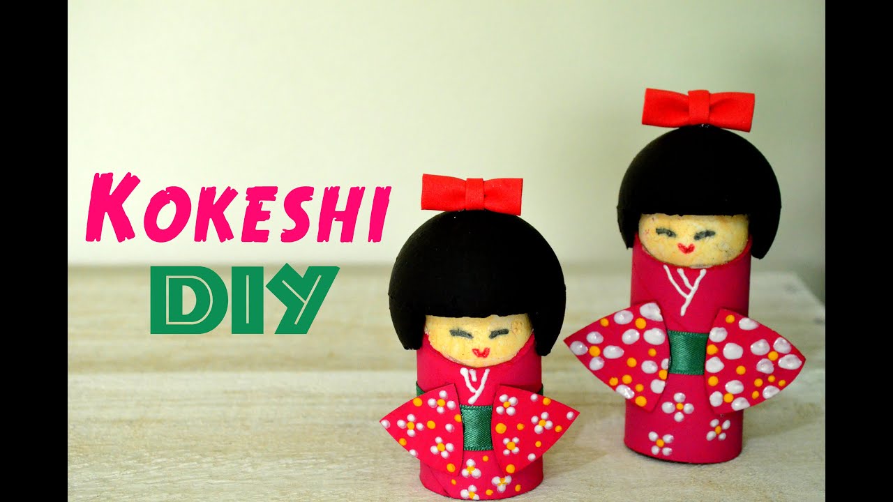 DIY Kokeshi - bonecas japonesas