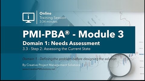 PMI-PBA® Needs Assessment – Step 2: Assessing the Current State | Module 3.3 - BA Training