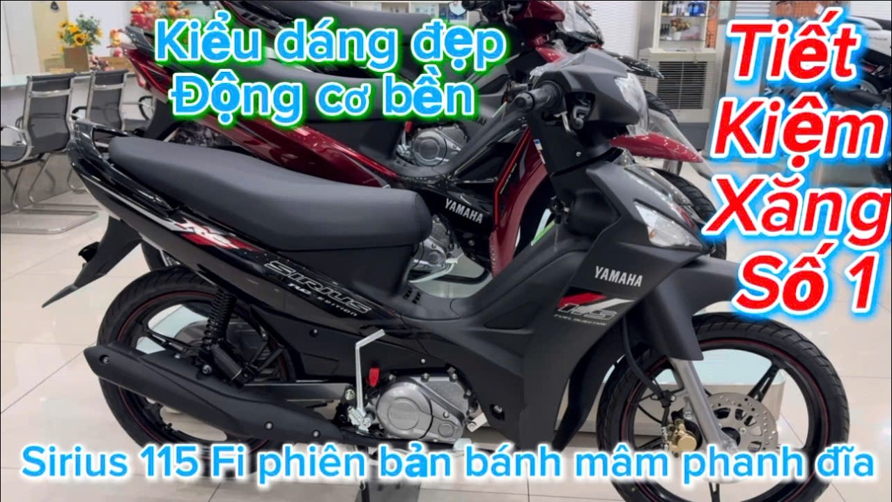 Yamaha Sirius 115 Fi 2026 Đen Nhám Mới| Bình Exciter