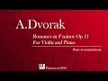 Advorak  romance in f minor op 11  violin and piano  piano accompaniment