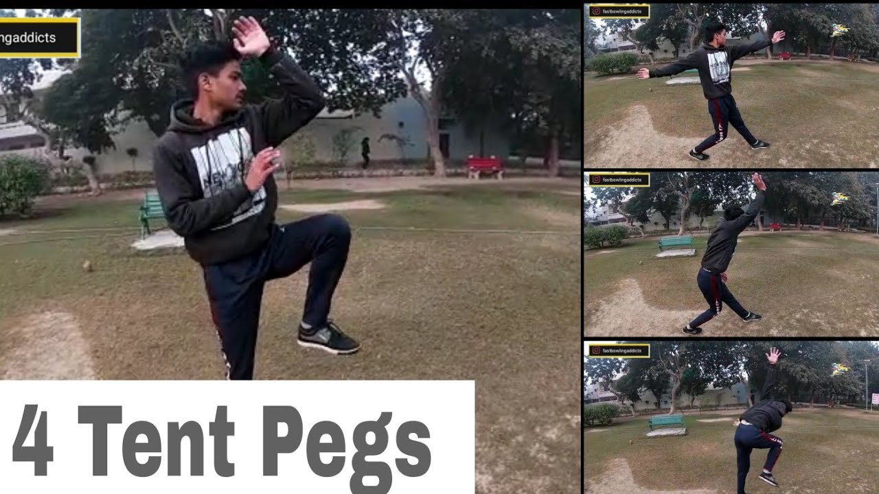 4 Tent pegs drill to bowl fast My first VLOG Fastbowling Addicts