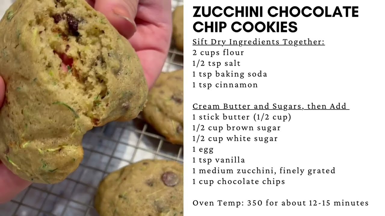 Zucchini Chocolate Chip Cookies