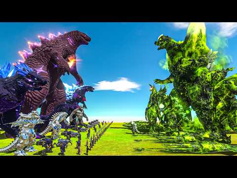 Space Godzilla Attacks Earth | Proto Supernova Godzilla vs Toxic Space Godzilla - ARBS
