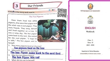 EE 5th standard English term 2 work book answers unit 3 Our Friends 