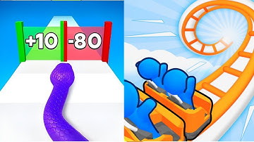 Snake Run Race VS Runner Coaster - SpeedRun Gameplay Walkthrough (Android,iOS) NEW UPDATE Ep 1