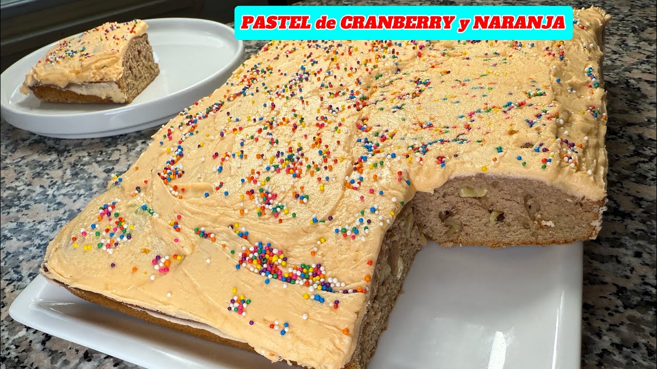 PASTEL de CRANBERRY y NARANJA🍊